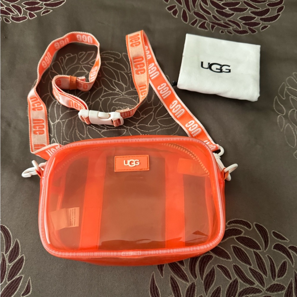 UGG Orange Transparent Crossbody Bag